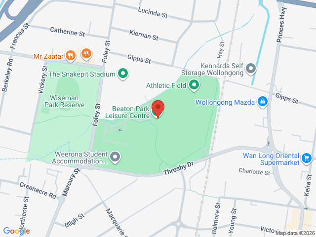 Map showing event location